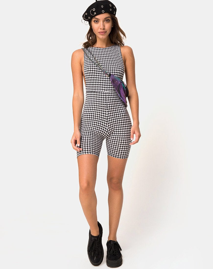 Acro Unitard in Dogtooth